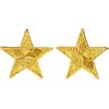 Gold 1" Star - 2 FOR THE PRICE OF ONE!! - Embroidered Iron on Patch
