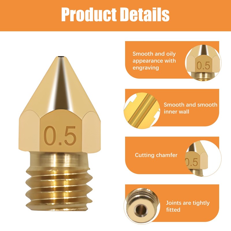 Batheidon 3D Printer Brass Nozzles, 3D Printer Accessories, Accessories for