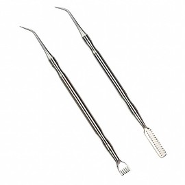 IUDWCG - 2 Pcs Eyelash Separator Comb Stainless Steel for Eyelash Extension Devices, Eyelash Brush Extensions and Eyelash Lifting