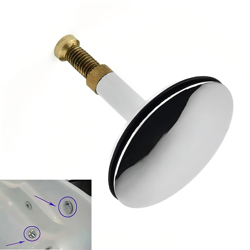 43 mm Bath Plug, Universal Bath Plug with Adjustable Screw,