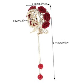 Healvian Elegant Rhinestone Design Hair Clips Stretchy Hair Claw Clips for Girls