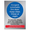 V Safety Photoluminescent Dorgard Automatic Fire Door - To Manually
