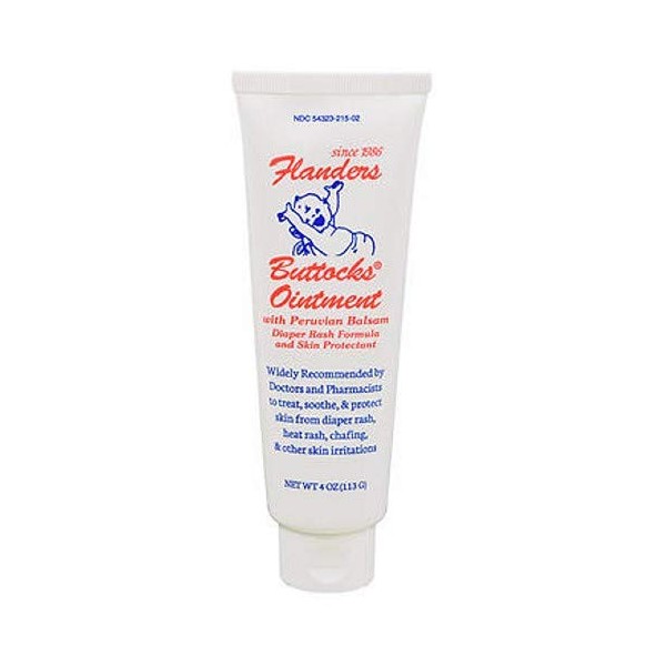 Flanders Buttocks Ointment | Diaper Rash Cream for Treatment and Prevention | Pharmacist Developed For Diaper Rash, Heat Rash and Chafing in Infants to Adults | Instant Relief | 4oz Tube