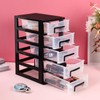 Operitacx 5 Plastic Storage Drawers, Multifunctional Plastic Drawers Storage Unit