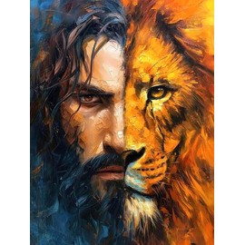 Diamond Art Kits for Adults, Jesus Diamond Painting Kits for Beginners, 5D Jesus Round Full Drill Gem Art for Adults, Paint by Diamonds Pictures DIY Crafts Kits 12x16inch