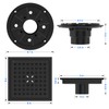6 Inch Square Shower Drain with Flange - Quadrato Pattern