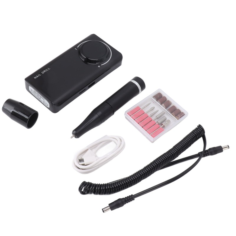 Electric Nail Drill Machine 35000RPM LED Display Rechargeable Nail Polishing