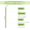 Solid Gold Paper Straws, 100 Pack Disposable Drinking Gold Straws
