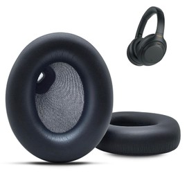 WH-1000XM4 Earpad Cushions, Replacement Ear Pad for Sony WH-1000XM4 Headphones with Noise Isolation Foam Soft Protein Leather (Black)