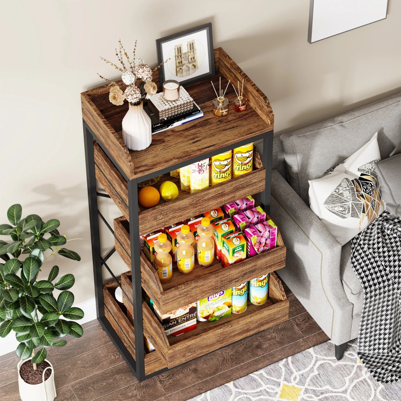 Tribesigns 5-Tier Vegetable Fruit Storage Rack Home Kitchen Storage Organizer