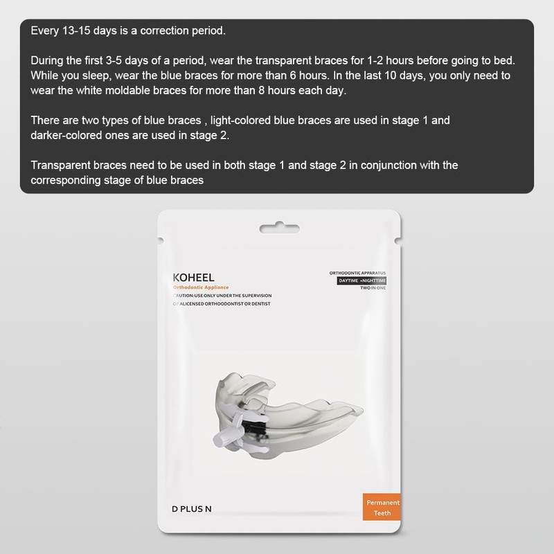 KOHEEL DN Braces for Adults, Straight Teeth