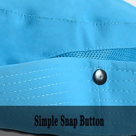 QUINTRA Summer Sun Hat Women Wide Brim Outdoor Protective Hat Foldable Ponytail Bucket Cap Beach Fishing Hiking Travel Survival Gear, pink, One Size