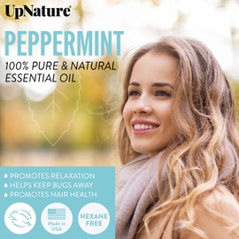 UpNature UpNature Peppermint Essential Oil + Relaxation Essential Oil Roll On Set (Breathe, Calm, Renew, Soothe) Self Care Gifts for Women & Men