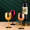 BISDARUN Stainless Steel Wine Glasses Set of 4, 11.8oz Unbreakable
