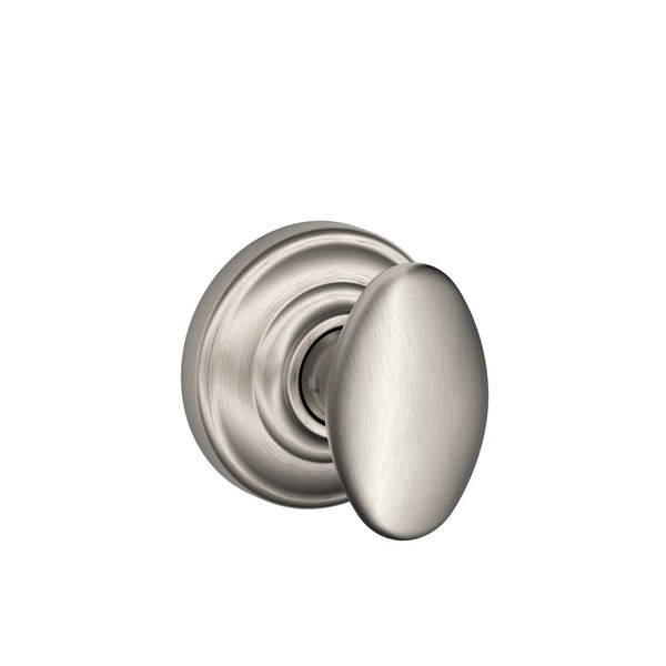 SCHLAGE Siena Knob with Andover Trim Non-Turning Lock, Satin Nickel