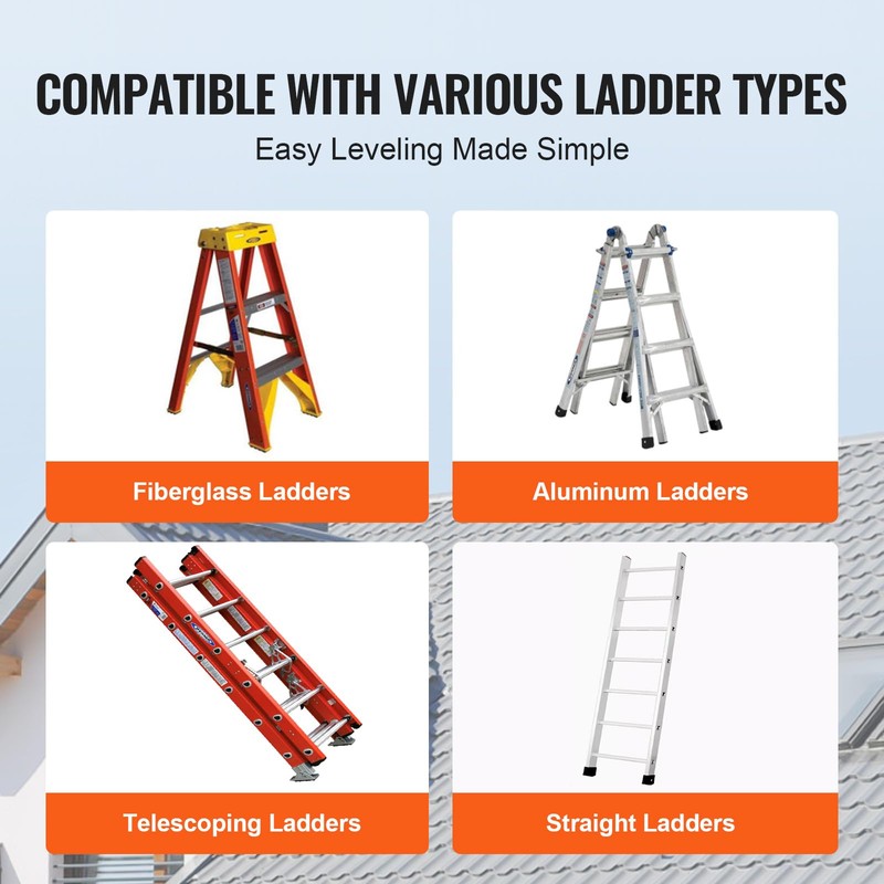 VEVOR Ladder Levler, 380lbs Load PP Ladder Leveling Tool, Pitch