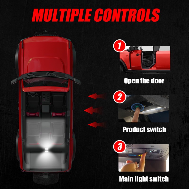 Mabett Rear Ceiling Lights Compatible with Ford Bronco 2021 2022