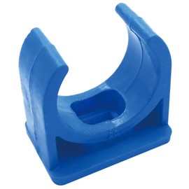 100 Pcs U-Shaped PVC Water Pipe Clamps Clips, U-Shaped Buckles Fit for 1/2" (20mm) Water Pipes,Water Supply and TV Trays Tubing Hose Hanger Support Pex Tubing （Blue 20mm）