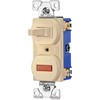 EATON Wiring 277V 15-Amp 120-volt Combination Single Pole Toggle Switch and Pilot Light with Back and Side Wiring, Ivory