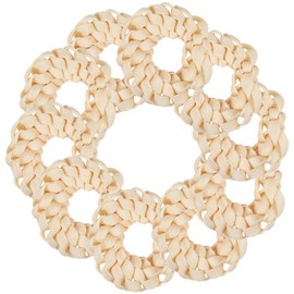 10 Pack Shoelace Hair Scrunchies Hair Ties - Cream