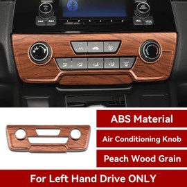 BRMYL Air Conditioning Knob Decals for Honda CRV LX 2017 2018 2019 2020 2021 2022 Accessories Peach Wood Grain Interior Stickers (Only for LX)