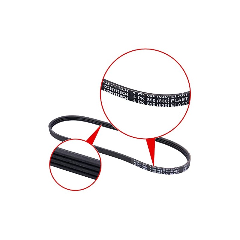 Contitech Courroie trapezoidale à nervures 4PK850ELAST