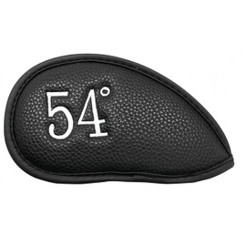 GDX-028 Golf Iron Cover, Velcro Closure, Golf Headcover, Premium Synthetic Leather, Lightweight, Abrasion Resistant, Embroidered Number, Wedge Cover, Head Protection Cover, 48° to 62°