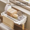 Kitchen Sink Sponge Holder, Wall Mount Dishcloth Rack with Detachable