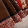 LHGOGO Bohemian Patterned Woven Sofa Throw Blanket with Tassels, Double-sided