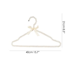 SHIDOW Pearl Hangers, Pearl Clothing Hangers for Women, Pearl Storage, Organizer for Storing Dresses, Coats, Shirts, Pants, Skirts in Bedrooms, Cabinets, Wardrobes (Beige)