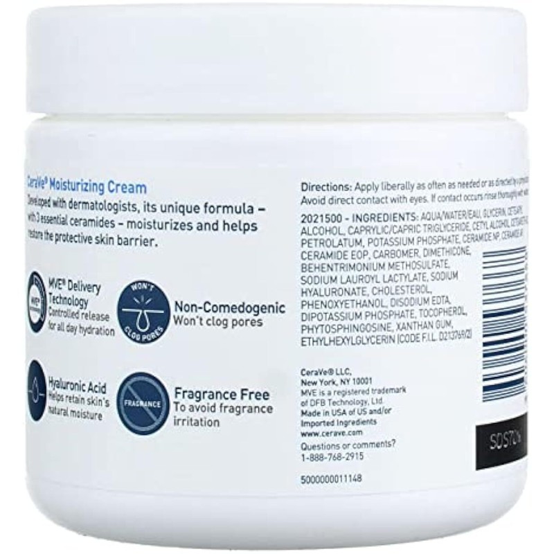 CeraVe Moisturizing Cream - 16 Ounces each (Value Pack of