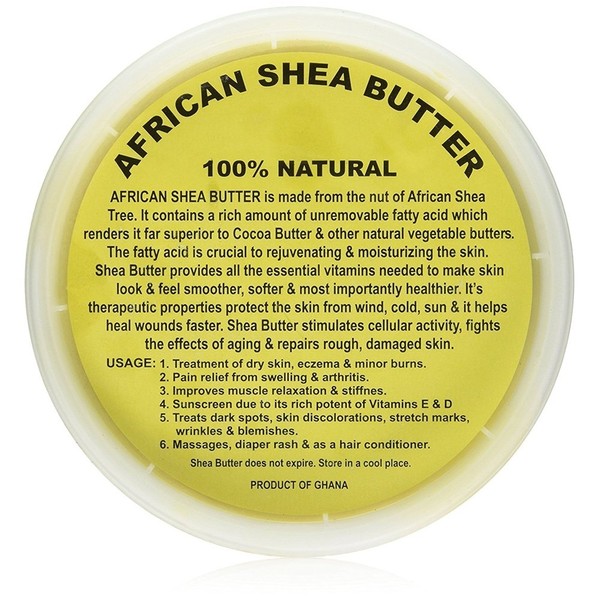 Raw Unrefined African Shea Butter Selections (8 Oz, 16 Oz, 32 Oz)- Grade AAA Premium Shea Butter From Ghana - Use on Acne, Eczema, Stretch Marks (8 OZ GOLD)