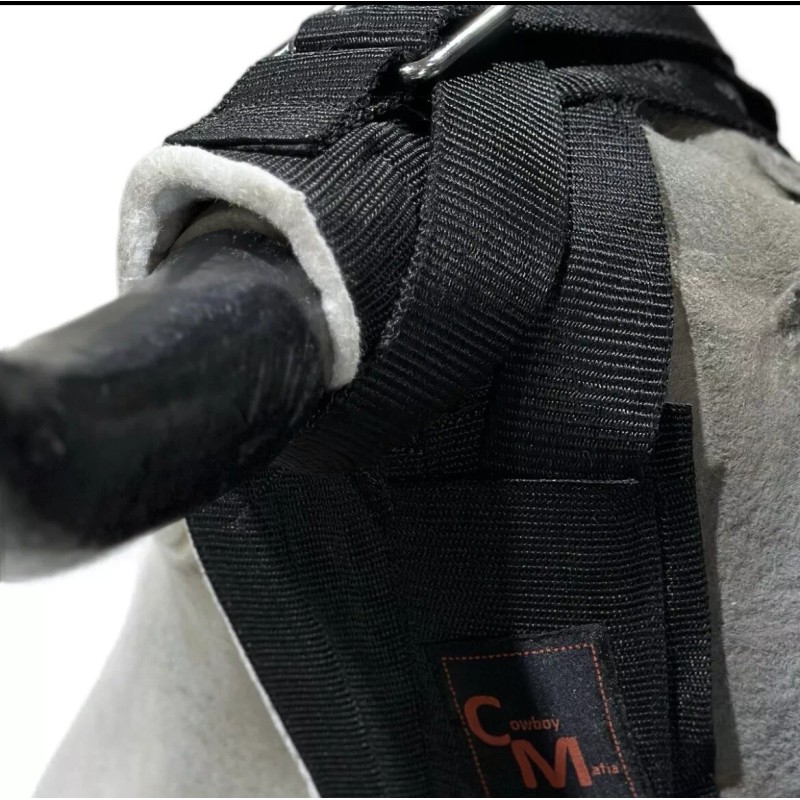 Cowboy Mafia Figure 8 Team Roping Steer Horn Wraps! Black