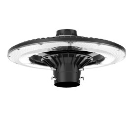 LED Post Top Lights IP65 Waterproof Outdoor Circular Area Garden Lighting Fixture 150W-200W LED Post Top Pole LightsLamp Power(W): 100, Emitting Color: White, Color: Black