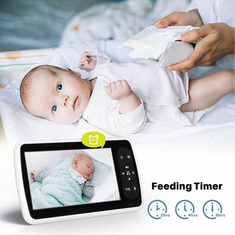 Baby Monitor with 5 Inch HD Display WiFi 2x Zoom