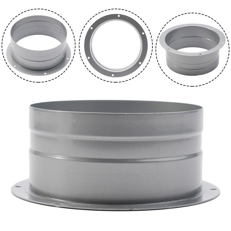 Metal Duct Flange Pipe Connector, 3-8" Metal Flange Vent Pipe
