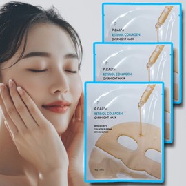 Picam Pore Disappearing Pack Retinol Collagen Overnight Gel Mask Pack Sebum 3 Sheets / 피캄 모공실종팩 레티놀 콜라겐 오버나이트 겔 마스크 팩 피지 3매