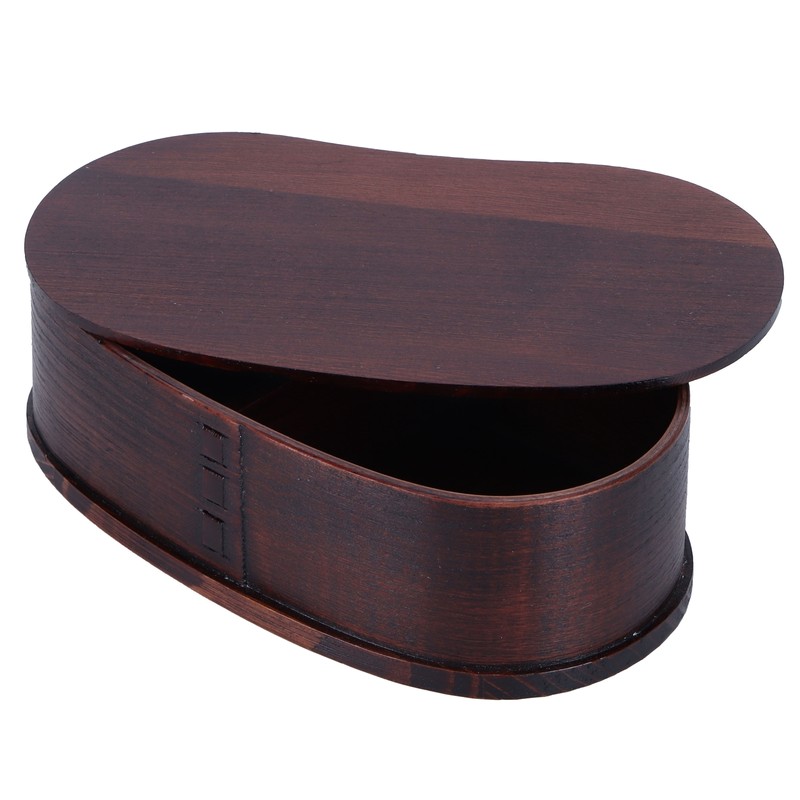 Portable Lunch Box Set Japanese Wooden Food Storage Container for