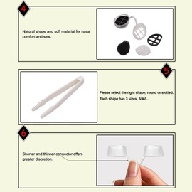 Invisible Nasal Filter Ultra-Breathable Nasal Filters Nasal Filters Nose Plugs for Smells with Mini-HEPA Filters Air Filtration from Pollen Dust Smoke Small + Medium + Large Narrow Shape VCXN