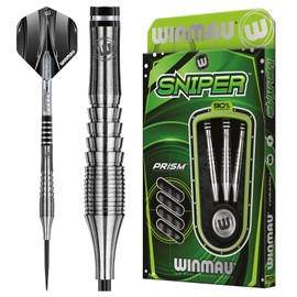 WINMAU Sniper 23 Gram Professional Tungsten Darts with Flights and Stems (Shafts
