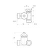 SANEI B260D-R-13 D-Type Branch Valve Driver Handle Shut-off Valve Connection