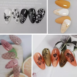 Biutee Placas De Estampado De Uñas Biutee Ajuste De 12pcs Placas De