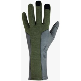 ONETAC TOUCH SCREEN NOMEX PILOT FLIGHT FLYERS OPERATOR AVIATION DUTY WORK GLOVES, GOAT LEATHER TIGHT FIT PALM (GREEN/GRAY, MEDIUM)