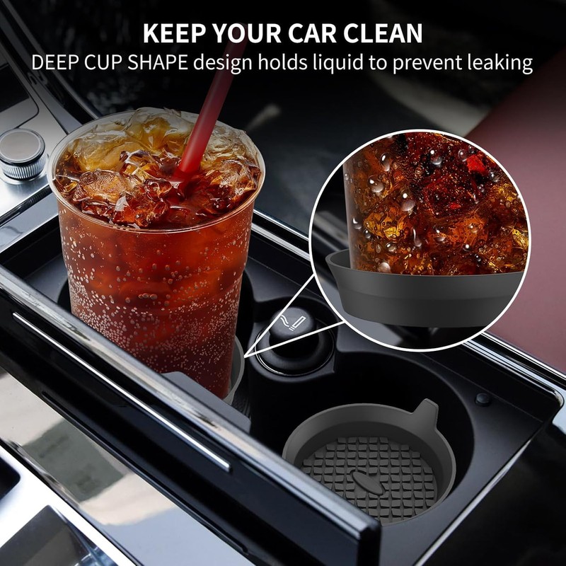 Universal Car Cup Coasters Car Cup Mats Non-Slip Recessed Car