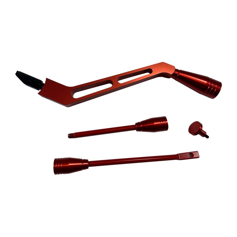 IBESTWOLF Red Billet Aluminum Shifter Turn Signal Lever Hazard Tilt
