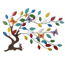 VEWOGARDEN Tree of Life Wall Decor Large Outdoor Metal Hanging Wall Art for Patio Farmhouse Garden Living Room Bedroom Decorations