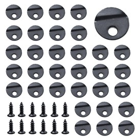 bociloy 100Pcs Picture Frame Turn Button Fasteners with Screws, 12mm Round Metal Photo Frame Hardware Backing Clips for Hanging Pictures, Posters, Drawing Crafts - Black