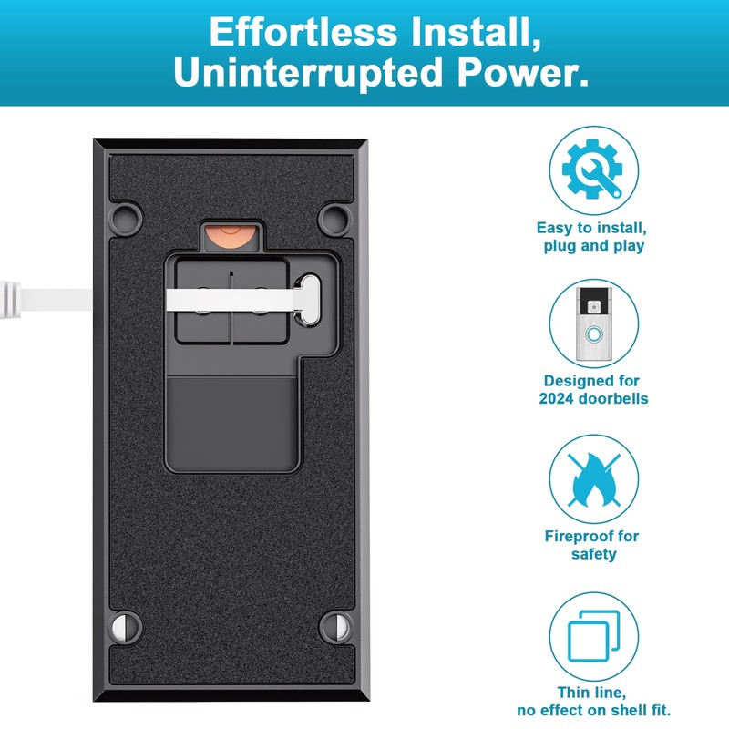 Doorbell Charger for Ring Battery Doorbell(2024 Release), USB C Charger