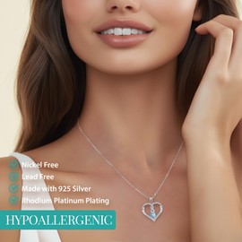 LOUISA SECRET Infinity Heart Necklaces for Women 18K Gold Plated and 925 Sterling Silver Forever Love Pendant Necklaces, Birthday Anniversary Jewelry Gift for Her Wife Mom