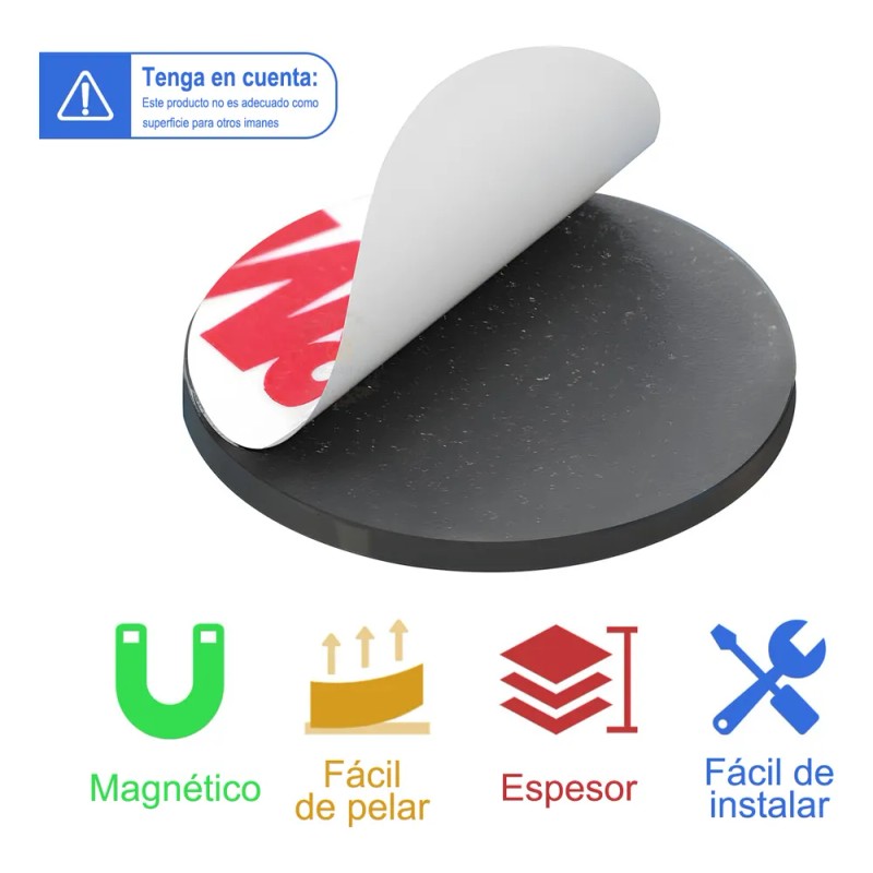 50 Imanes Adhesivos Cerámica,redondos Planos 25mm Adhesivos